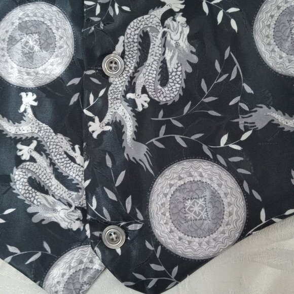 Boys Size 4 Dragon Vest Black Asian Japan China Wedding Formal - Picture 3 of 13